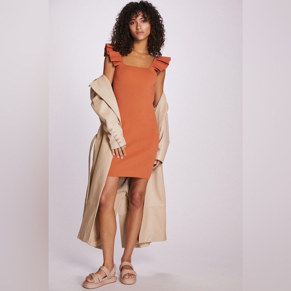 NWT Anthropologie Flat White SquareNeck Sweater Mini Dress